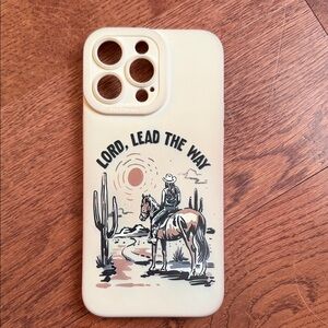 Christian Cream Phone Case with Western Design